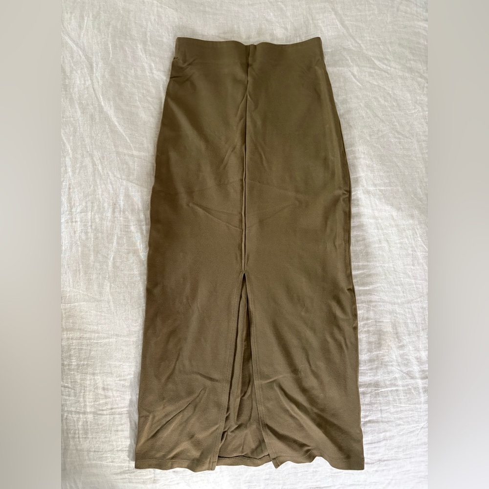 Free People Olive Pencil Skirt